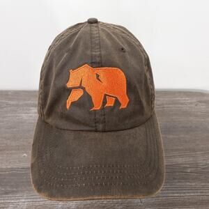 The Normal Brand Hat Cap Strap Back One Size Brown Twill Bear Outdoor Mens